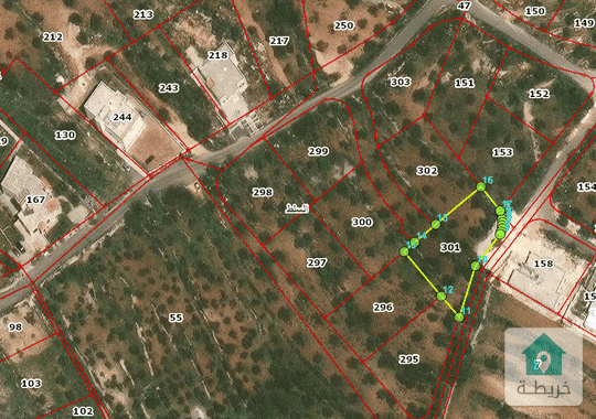 ارض للبيع السلط سوادا الشمالى رقم القطعة 301 