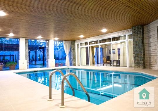 ام السماق شقة طابقية فخمة مع مسبح وحديقة كبيرة للايجار المفروش 3 نوم ماستر 